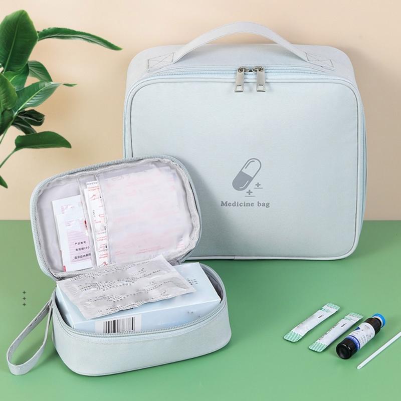 2Pcs First Aids Kits for Office Outdoor Travel Size Survival Kits Small Medicine Bag Empty First Aids Bag Emergency Kits