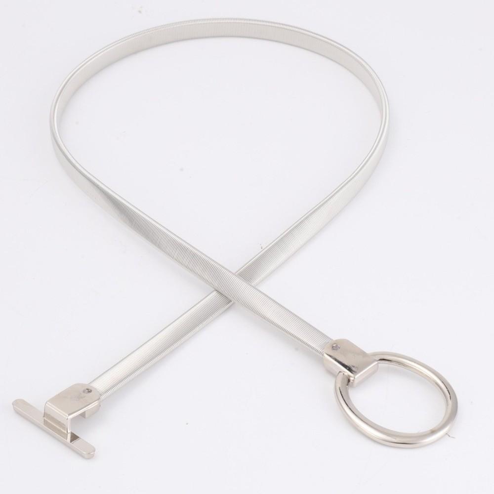 Fashion Gold Color Elastic Waist Chain Simple Stretch Cinch Belt Versatile Waist Belt Dress Accessory