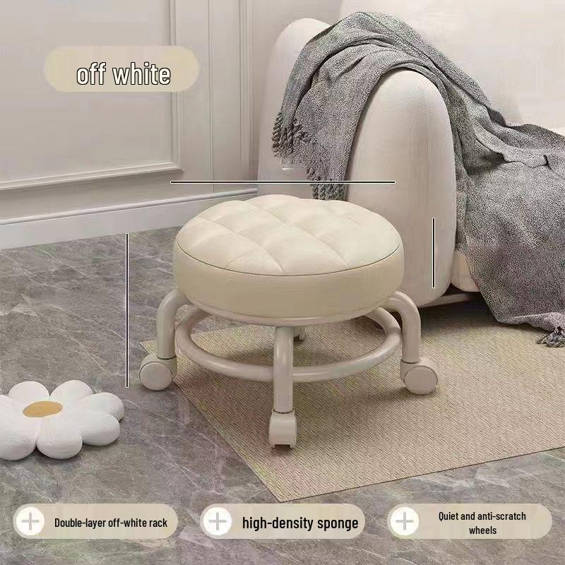 Children's Low Stool with Universal Wheels - Versatile, Movable Chair for Living Room