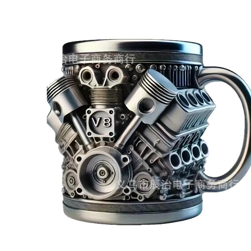 Nové motory Nerezový hrnek Mechanický motor Hrnky s motorem Ozdoba