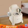 Bedside Commode Toilet, Portable Toilet Seat, Extra-Wide Adult Potty Chair with Armrests, Bucket & Tissue Holder