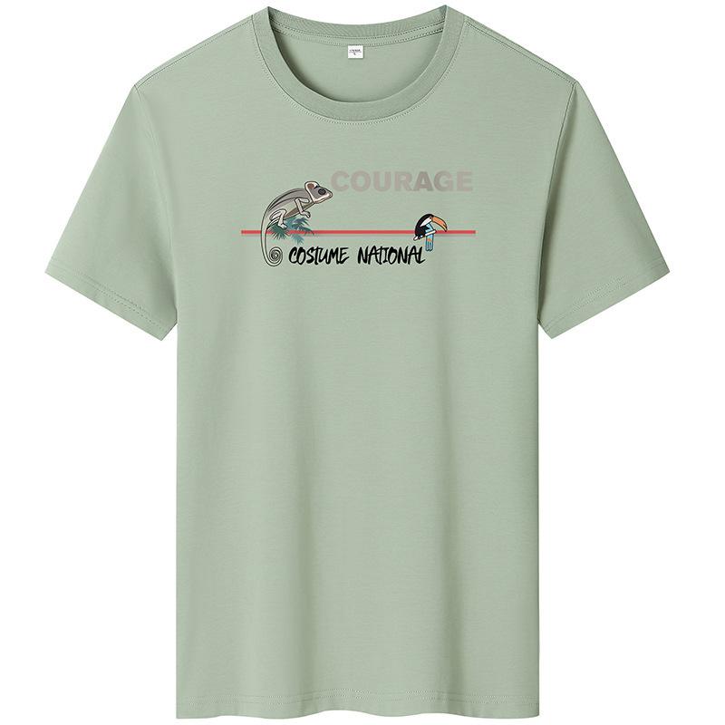 Мужская футболка с короткими рукавами Lizard хлопковая футболка с круглым вырезом S-6XL S светло-зеленый 995₽