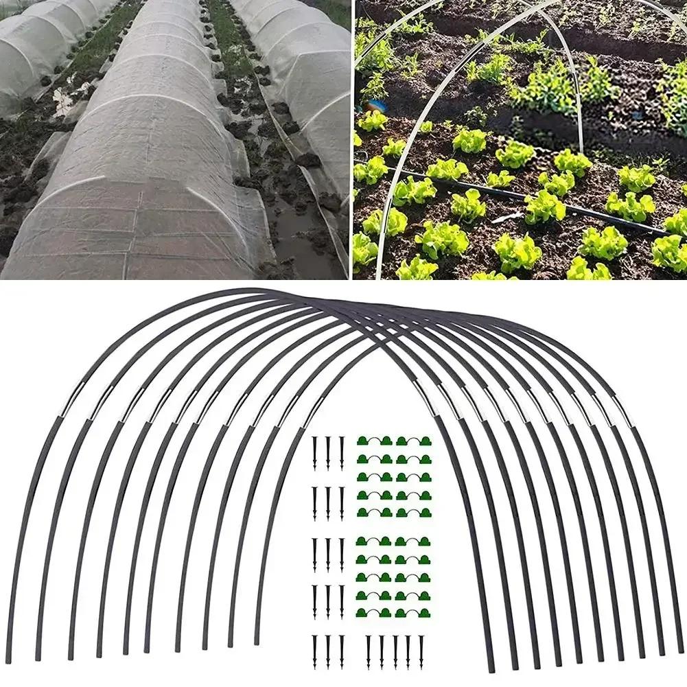 Plant Tunnel Arches Plant Support Tunnel Hoops Clamps DIY Fibreglass Tyres For Raised Bed Garden Greenhouse Set