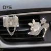 2 Stück Auto-Aromatherapie-Entlüftungsclip, luxuriöser Strass-High-Heel-Handtaschen-Lufterfrischer, Luftauslass-Dekorationsklemme, Auto-Innenzubehör