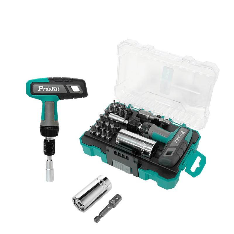 Pro sKit 25-in-1 T-Handle Ratchet Socket Driver Set