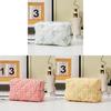 Korean Style Cotton Polyester Checkered Bow Makeup Bag With Zipper For Daily Use