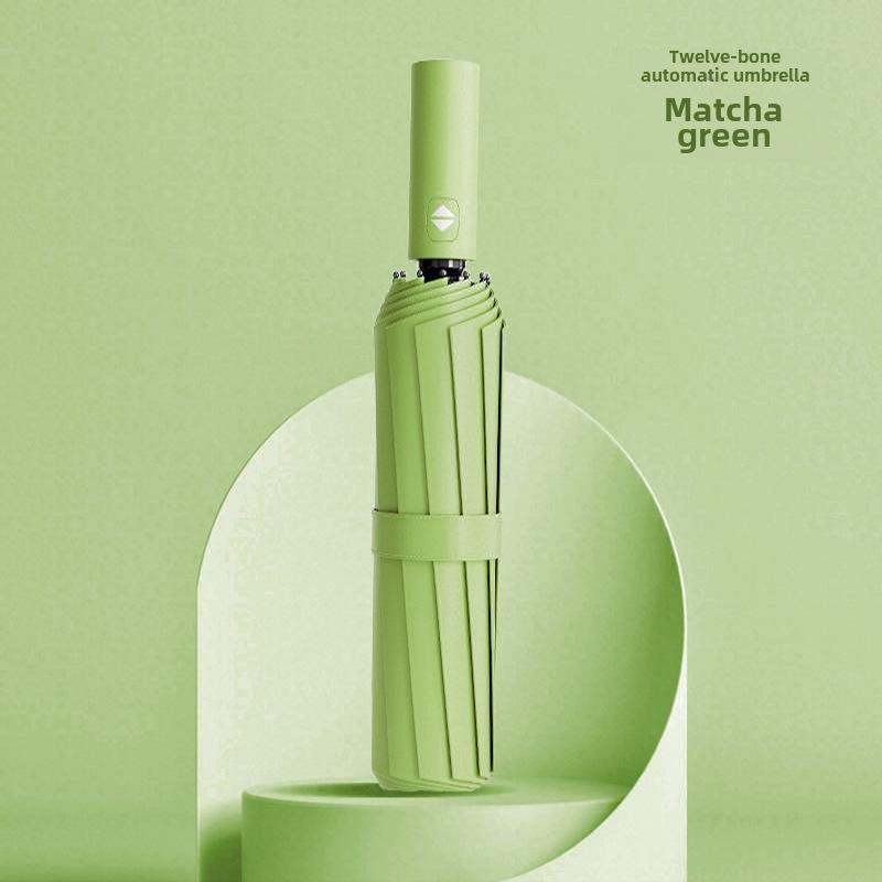 24-Rib Automatic Folding Women's UV Protection Sunshade Umbrella