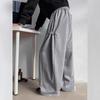 Heren Trekkoord Elastische Taille Cargo Wijde Pijp Joggingbroek Zijknop Decoratie Baggy Hip-Hop Streetwear Losse Lange Broek Met Zakken