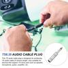 Uxcell 5pcs Inch Audio TS Plug Mono Male Plug Cable Connector TS Male Audio Cable Adapter for Guitars Inch Silver 1/4 6.35mm Speakers, Microphones,