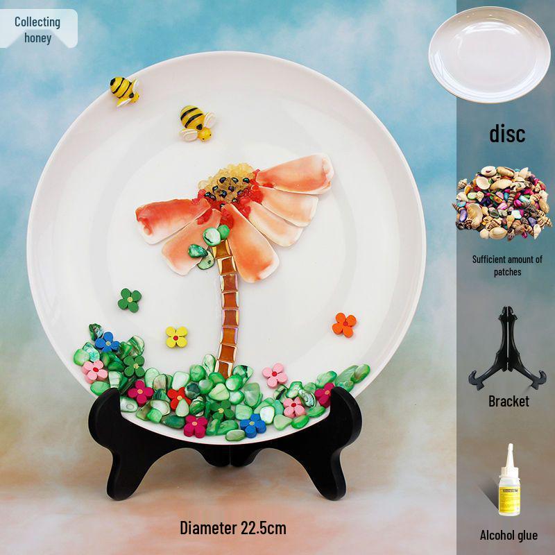 

Набор для создания тарелок своими руками для детей: Креативный проект для родителей и детей, идеальный подарок на День матери.