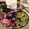 1pc Dragon Yin Yangrt Chair Carpet for Office, Round Non Slip Durable Large Size Office Carpet, Suitable for Office