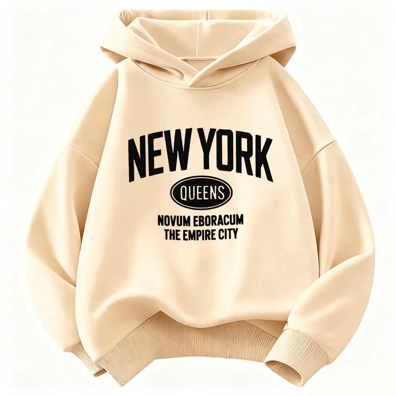 Jungen Mädchen Herbst Winter Freizeit Kapuzenpullover New York Mode Buchstaben Design Kapuzenpullover Kinder Kinder Sweatshirt Kapuzenpullover
