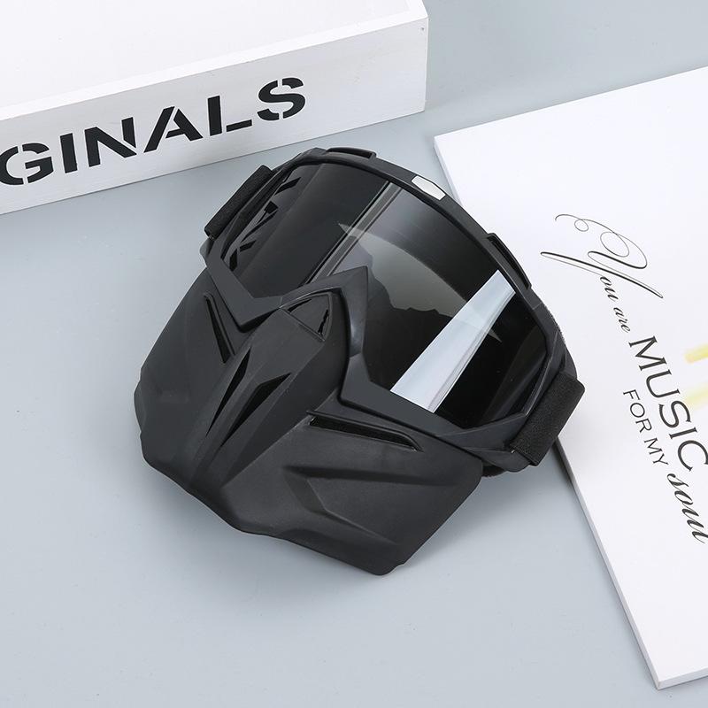 

Маска для катания Очки для мотокросса Лыжные очки для спорта на открытом воздухе Ветрозащитные Многоцветные Съемные Мужские Женские Очки серый