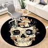 1pc Mushroom Skull Office Round Area Rug, Under Office Chairs Bedroom Living Room Home Decor, Room Deco