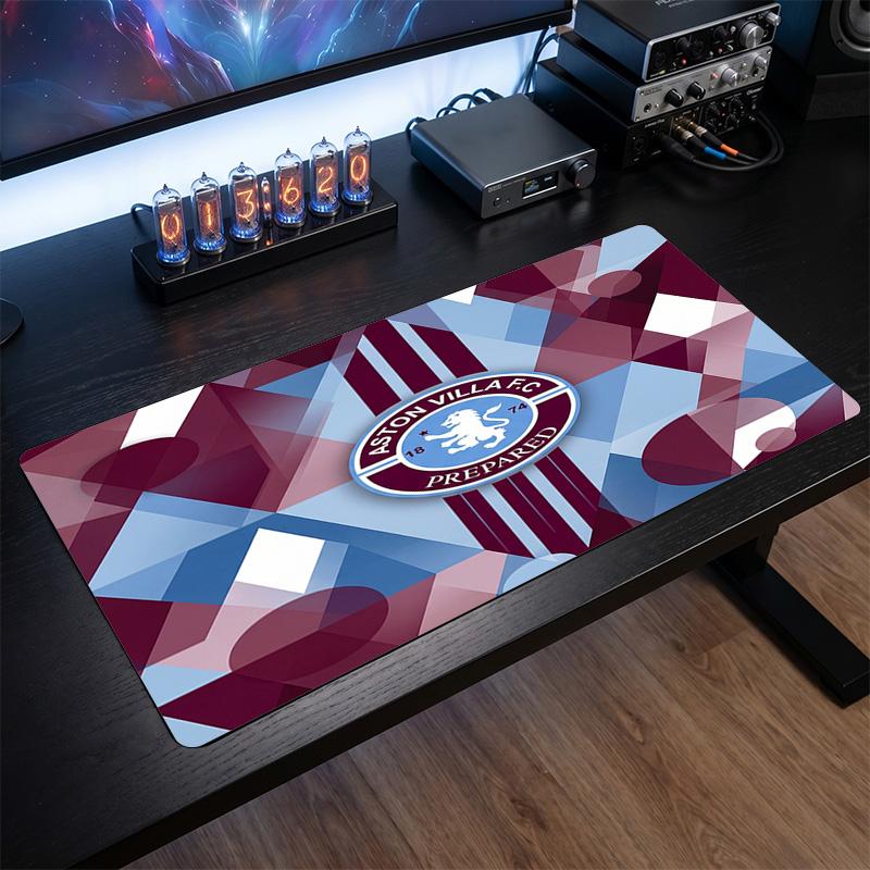 Aston Villa Football Print Large Mouse Pad, Anti-Slip Extended Gaming Desk Mat for Office Home