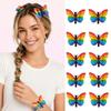10Pcs/Set Portable Butterfly Hair Clip 3D Butterfly Hair Accessory  Dance Event