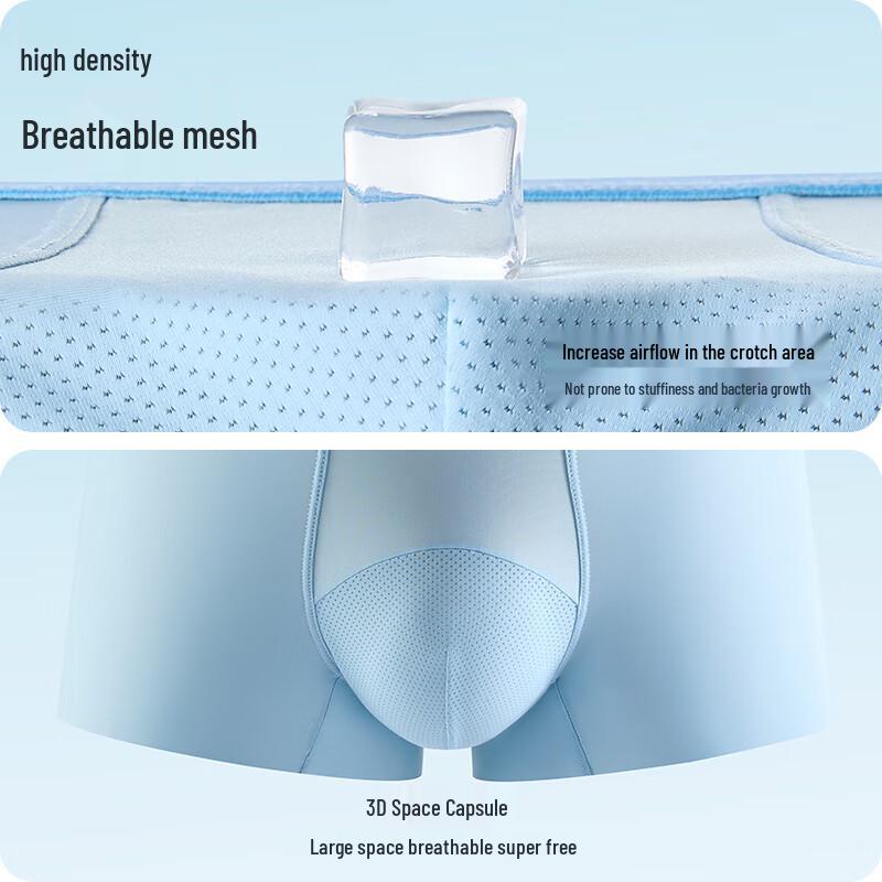 LANGSHA Men's Ice Silk Breathable Boxer Briefs