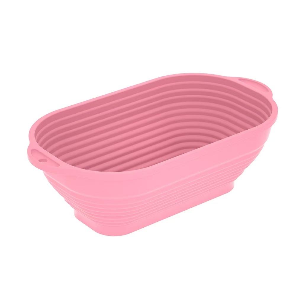 Silicone Bread Basket Baking Dessert Oval Dough Bread Proofing Baskets Collapsible Storage Fermentation Sourdough Basket Kitchen