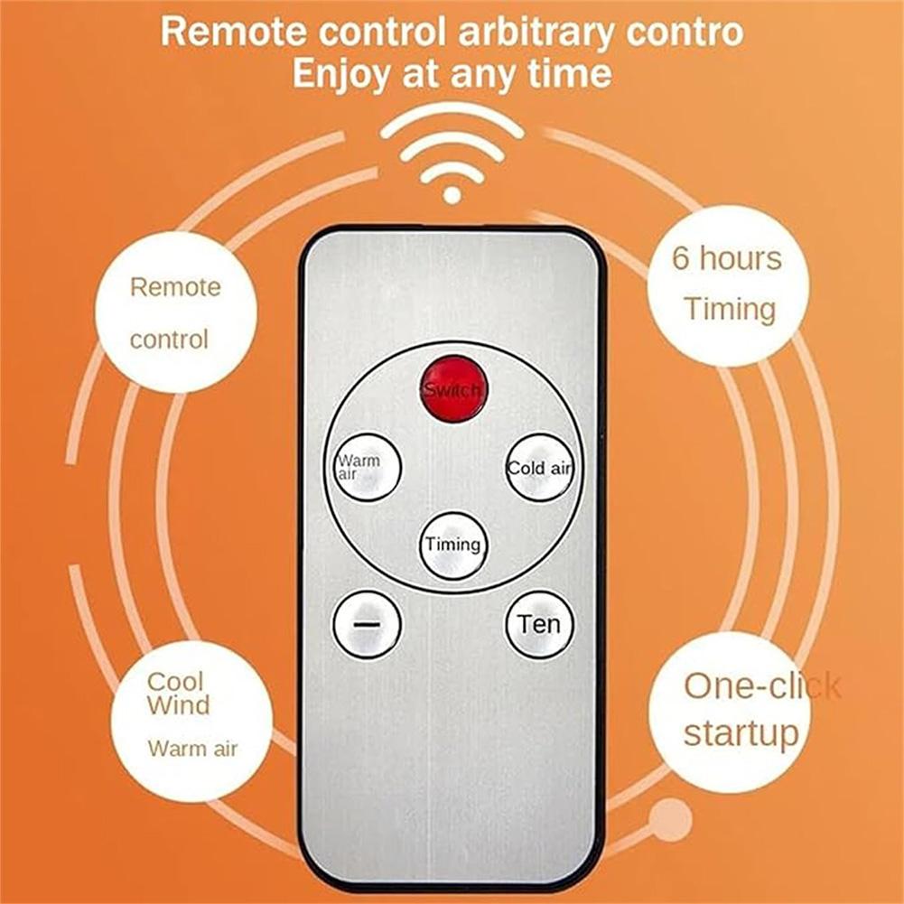 Wall Mounted Air Conditioner with Remote Control Air Cooling Fan Dual-Purpose Fan Air Cooler for Bathroom Bedroom School Office