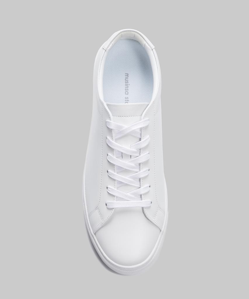 Musinsa Standard Leather Court Sneakers [White]