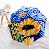 1pc Sunflowers Automatic Opening/Closing Umbrella with Operation & Windproof Canopy - Folding Design, Holiday Gift Yy260225181