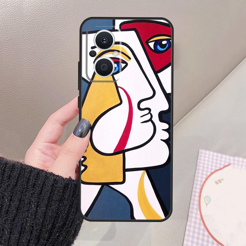 

Abstract Portrait Art Painting Funda For OPPO Reno 10 11 12 13 14 Pro 8 7 Lite 11F 12F 13F 14F OPPO Find X8 X5 X6 X9 Pro Case OPPO Reno12 F