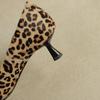 Fashion Women's New Style Horsehair Pointed Leopard Print High Heels In Large Size, Comfortable and Breathable Single Shoes, Work Shoes