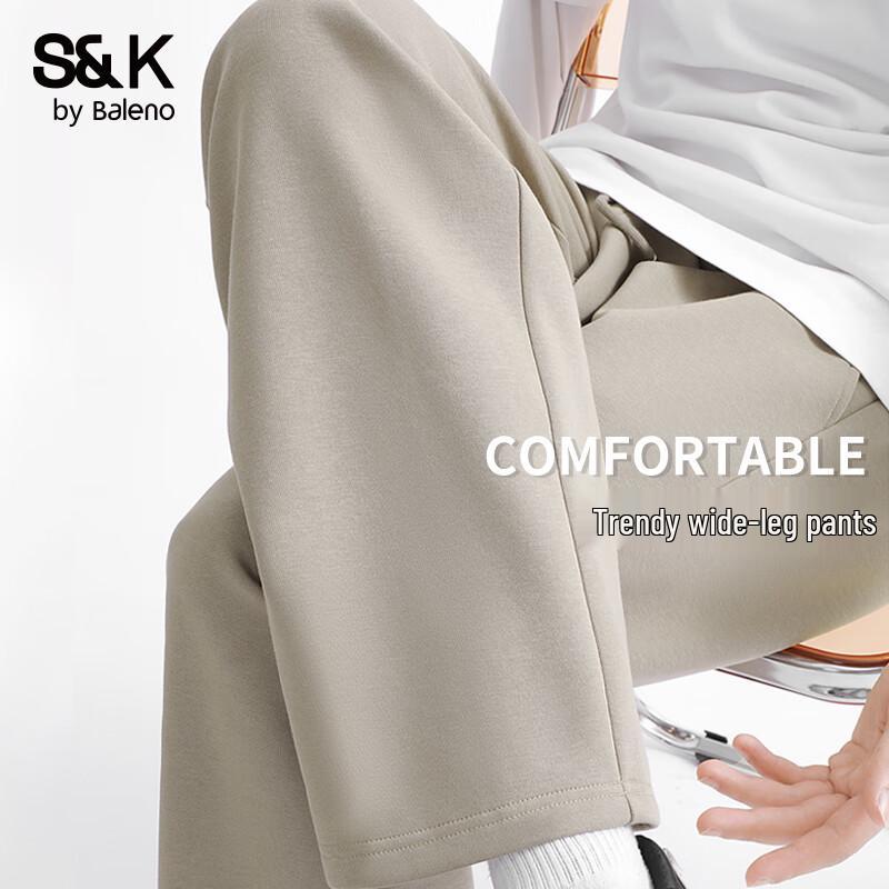 Baleno S&K Men's Heavyweight Knit Wide-Leg Trousers