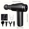 Portable Fascia Gun Vibration Massage Gun with 4 Massage Heads For Body Neck Back Deep Muscle Relaxation Sports Fitness Slimming