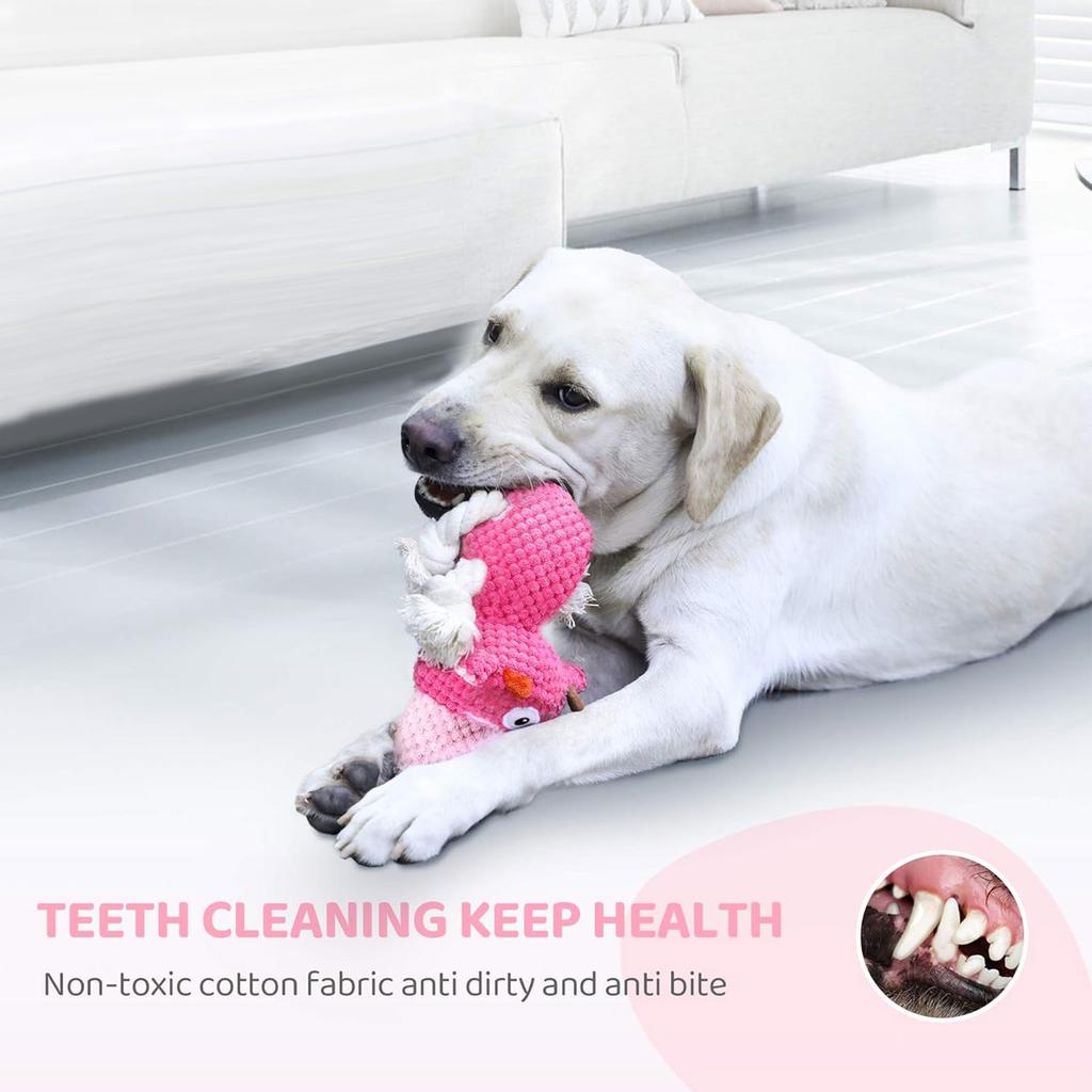 1pc Dog Plush Toy for Chewers, Dog Squeaky Toys,Stuffed Animals Toys with Cotton Material and Crinkle Paper,Durable Chewing Toys