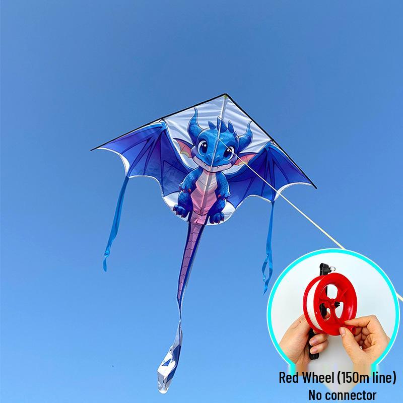 Blue Dragon Kite: 2026 Triangular Long-Tailed Model for Adults & Children