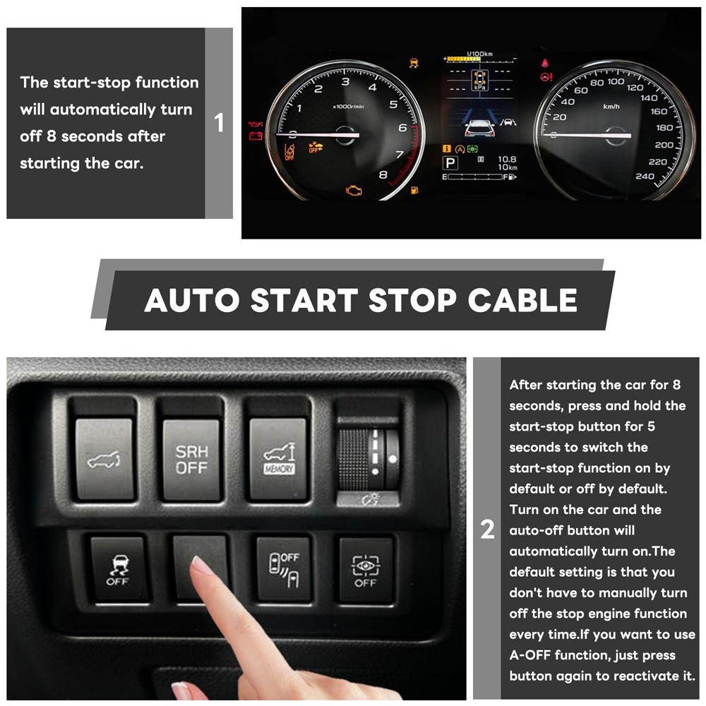 Auto Start Stop A-Off Cable For Subaru Forester Crosstrek 2019-2024 Plastic Set