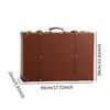 Vintage Suitcase Box Wooden Treasure Chest Collection Dustproof Storage Carry on for