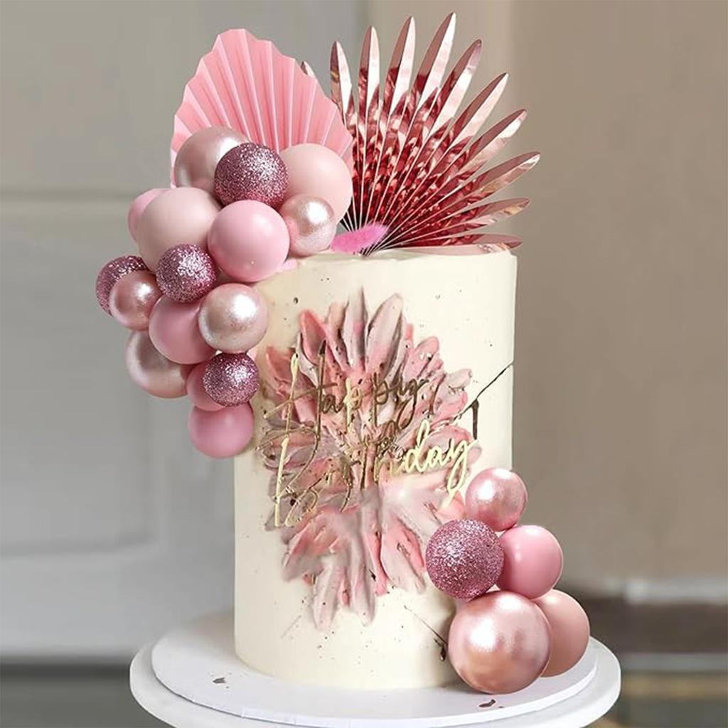 33 stk Kuler Kaketopper Palmeblader Kakedekorasjoner for Bursdag Bryllup Babyshower Festrekvisitter Morsdag