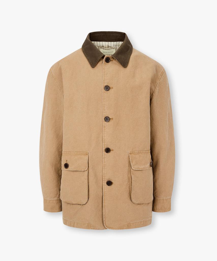 Man On The Boon Vintage Washed Half Jacket_Beige 4716109013