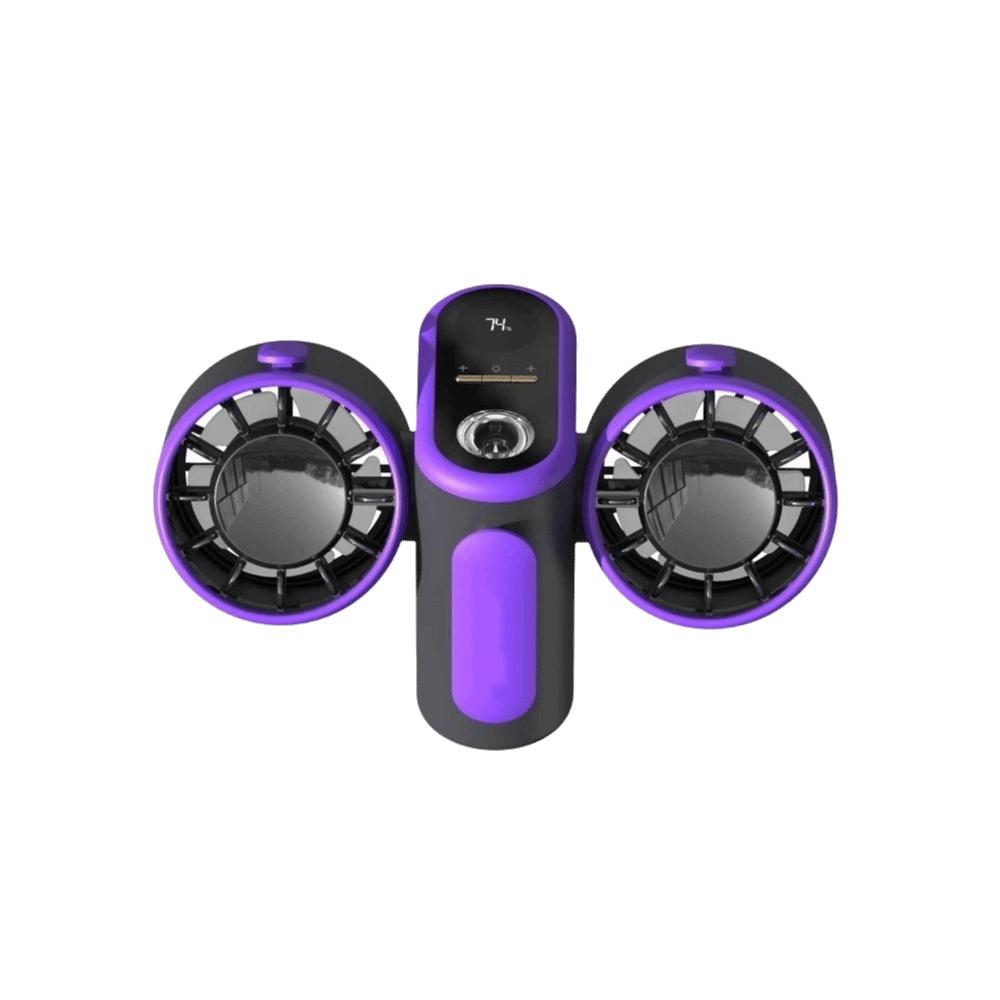 Heavy Duty Turbo Waist Fan High Power Clip-On Waist Fan Circulator Fan Dual-Head Fan  Home Use фиолетовый