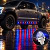 Двухцветные арбузные огни для автомобиля с прозрачными рифлеными закругленными линзами, 10 светодиодных ламп для габаритных, предупреждающих и декоративных целей