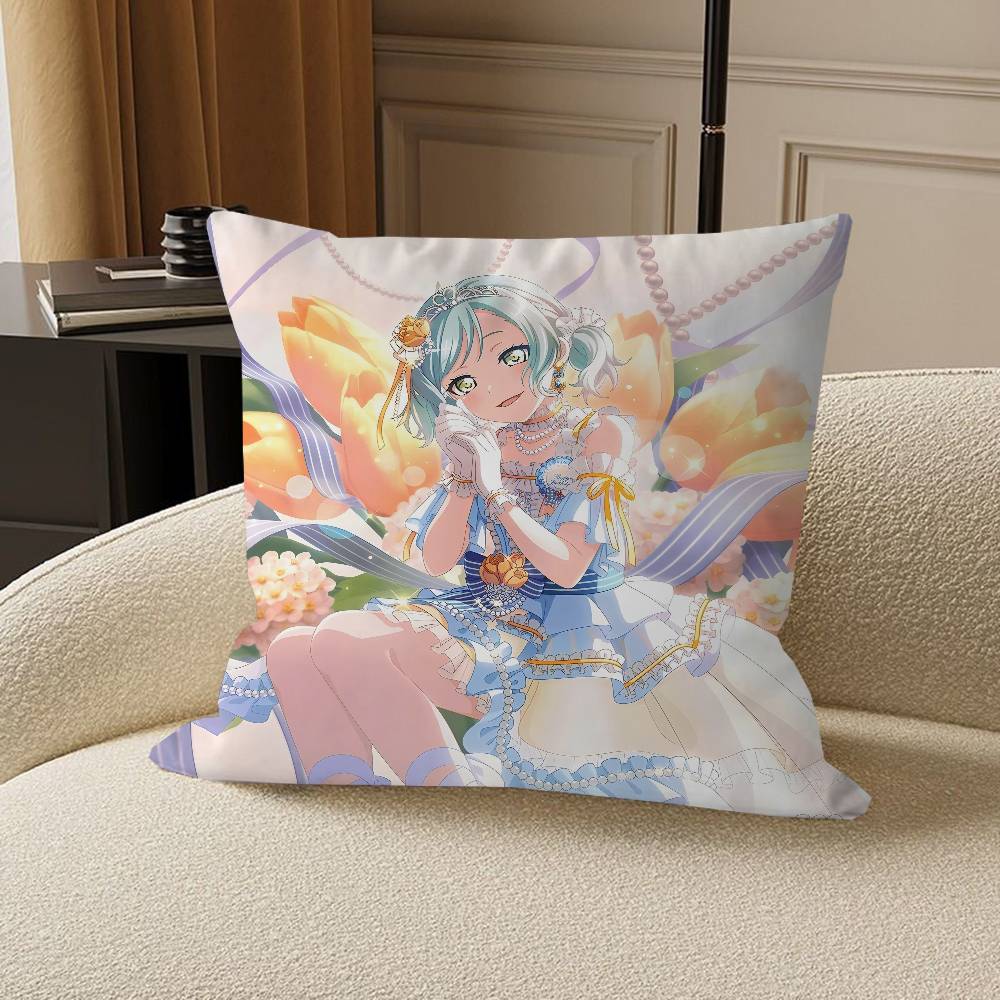 BanG Dream-Hikawa Hina Pillow Anime Pillow Sofa Bed Head Pillow Cover Cushion Cover 45x45 Cm Fashion