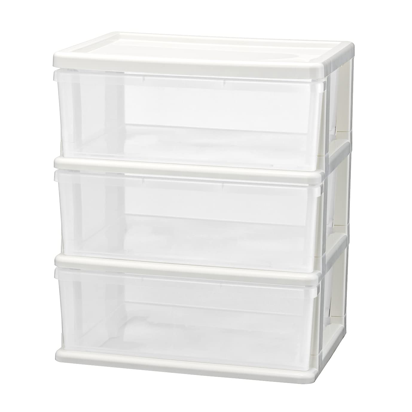JEJ Astage Storage Chest Shees Wide 3-Tier White Made Japan Easy Assembly Width 54 Depth 40 Height 63.5 cm