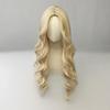 Hot-selling Wig Female Light Gold Long Hair Daily Medium Bangs Big Waves Chemical Fiber Headgear