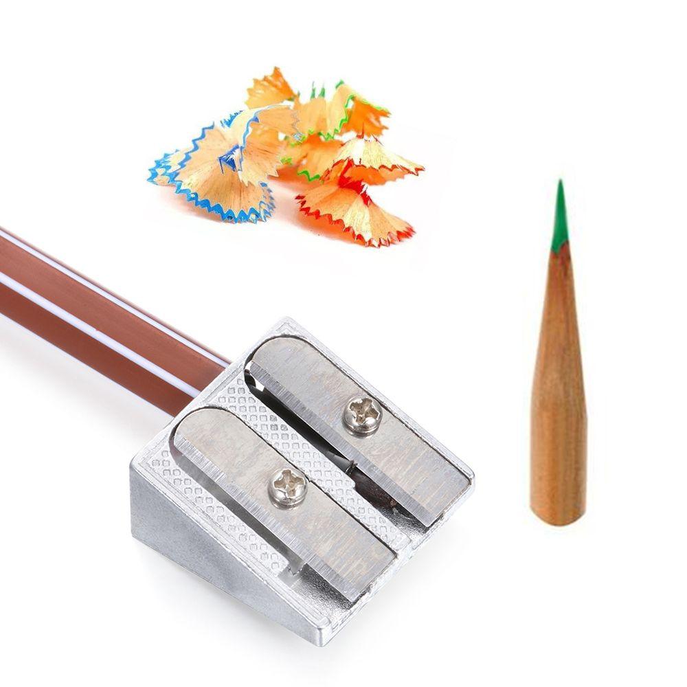 Bevelled Two Hole Pens Cutter Tool Pencil Sharpener Office Sharpener Double Hole Pencil Sharpener