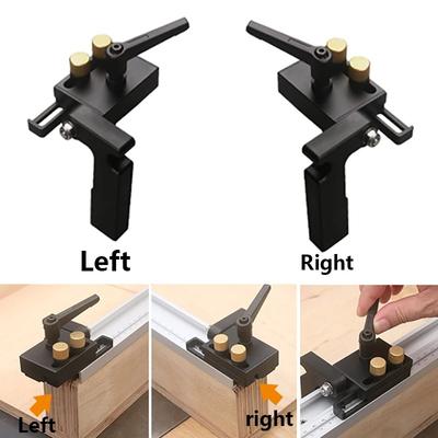 1Pc Miter Flip Track Stop, Left or Right Accurate Miter Track Stop Locator Woodworking Positioning Limiter Slot Track Stopper