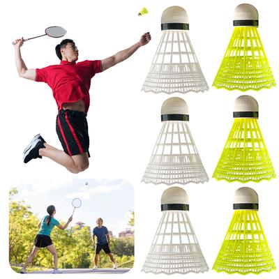 3/6 Pcs  Badminton Great Stability High Speed Badminton Birdies Outdoor & Indoor Use Badminton Ball for Beginner Practice