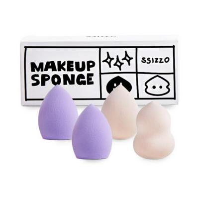Cijo Drop Lit Makeup Sponge Set, 4 Pieces, Mixed Colors