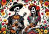 Day of The Dead Party Backdrop Mexican Fiesta Sugar Skull Flowers Photography Background Dia DE Los Muertos Party Supplies