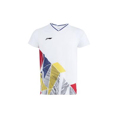Casual Breathable Sports Badminton Short Sleeve T-Shirt Unisex Tops White AAYR375-1