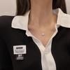Conjunto de Joyería Clásico de Plata de Ley con Circonita Cúbica - Collar, Pendientes y Anillo