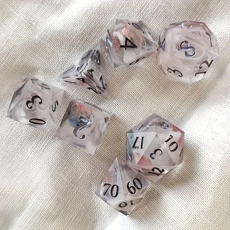 1 set de matrițe pentru zaruri în formă de 7 Matrițe din silicon octahidrice 3D fără cusături Potrivite pentru turnare cu rășină și epoxid Meșteșug handmade