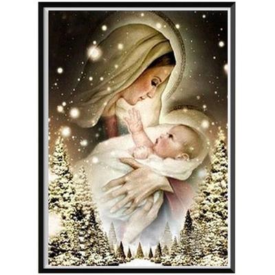 5D Religiöse Figuren Handgemachte Diamant Stickerei Mosaik Wohndekoration Runde Diamant Malerei