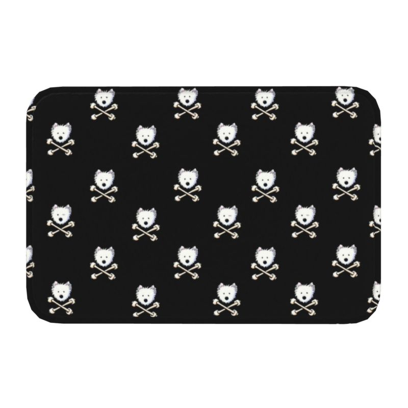 West Highland White Terrier Dog Front Floor Door Entrance Mat Westie Bath Kitchen Doormat Balcony Carpet Rug Toilet Footpad